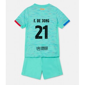 Barcelona Frenkie de Jong #21 Rezervni Dres za Dječji 2023-24 Kratak Rukavima (+ kratke hlače)